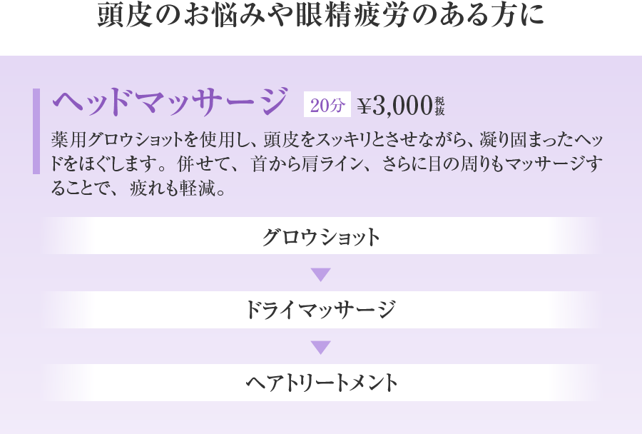 ヘッドマッサージ